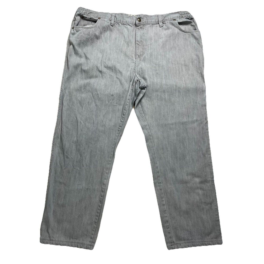 Liberty Blues Jeans Men's 46x29 Hemmed Denim Gray‎ 100% Cotton Straight Leg